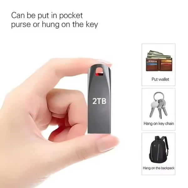 ⁦محرك أقراص فلاش USB-C من Xiaomi، مقاوم للماء، سرعة فائقة، تصميم معدني أنيق، سعات تصل إلى 2TB، مثالي للتخزين الحديث.⁩ - الصورة ⁦3⁩