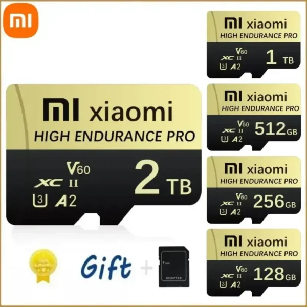 بطاقة ذاكرة Xiaomi Micro SD عالية السرعة، سعات تصل إلى 2 تيرابايت، فئة C10، مثالية للهواتف الذكية، توفر تخزينًا موثوقًا وأداءً سريعًا.