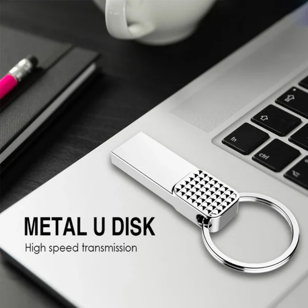 ⁦محرك فلاش USB 3.0 معدني عالي السرعة، بسعات تصل إلى 2 تيرابايت، تصميم متين وأنيق، مثالي للتخزين اليومي والمكتبي.⁩ - الصورة ⁦2⁩