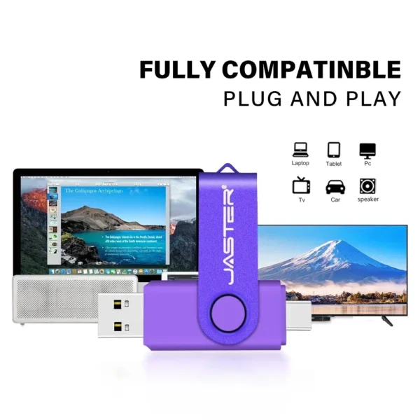 ⁦محرك فلاش USB Type-C، بسعة تصل إلى 128 جيجابايت، تصميم عملي وأنيق، مثالي للأعمال والتخزين الشخصي.⁩ - الصورة ⁦4⁩