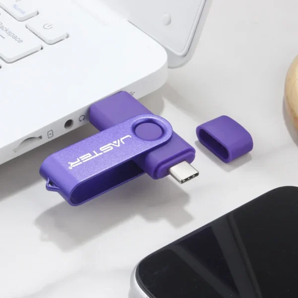 ⁦محرك فلاش USB Type-C، بسعة تصل إلى 128 جيجابايت، تصميم عملي وأنيق، مثالي للأعمال والتخزين الشخصي.⁩ - الصورة ⁦5⁩