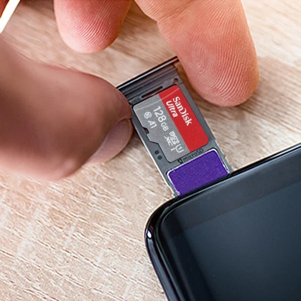 ⁦بطاقة ذاكرة سانديسك Micro SD أصلية، سعات تصل إلى 1 تيرابايت، سرعة نقل تصل إلى 150 ميجابت/ث، فئة C10، مثالية للهواتف والتخزين السريع.⁩ - الصورة ⁦2⁩