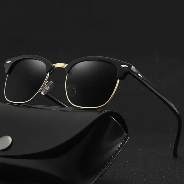 نظارات شمسية كلاسيكية بإطار بيضاوي، حماية UV400، تصميم أنيق للرجال والنساء، مثالية للقيادة والصيف.